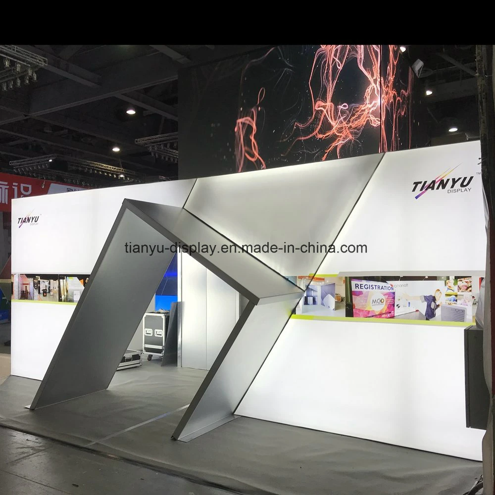 Utilisé en aluminium portable modulaire personnalisée Trade Show 3X6 pour l'exposition d'affichage du statif