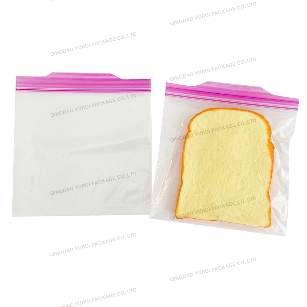 Sandwich Double Reusable PE Food Frozen Storage Easy Open Tabs Leakproof Zip Lock in Color Box Grip Seal Eac Friendy Plasitc Sandwich Freezer Zipper Bag