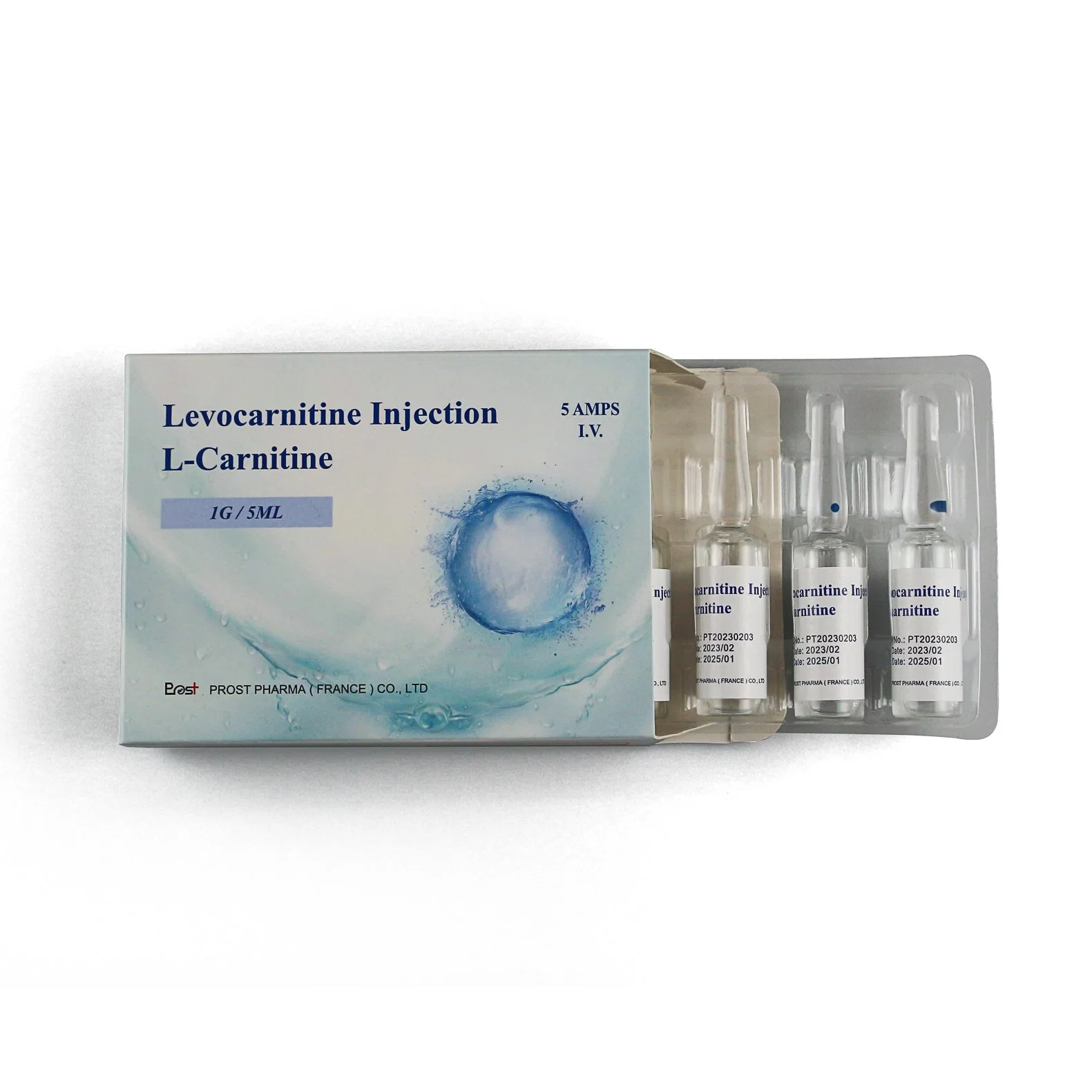 Levocarnitina 1g 5ml L-Carnitina inyectable