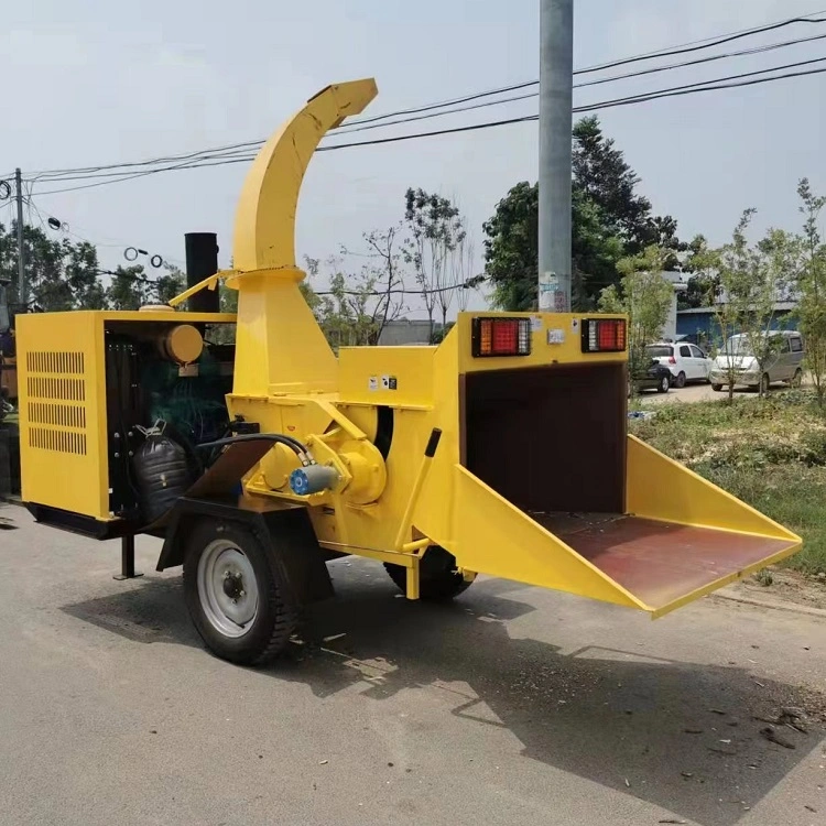 Factory Supply Commercial Heavy Duty Large 102HP Engine Drum Branch Crusher Organic Fertilizer Diesel Wood Chipper Shredder