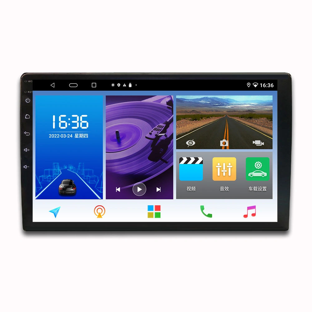 Wemaer 9"2 Double DIN Carplay Android Écran Lecteur DVD de voiture Radio Stéréo Navigation GPS Bt WiFi 4G Vidéo de voiture Caméra 360