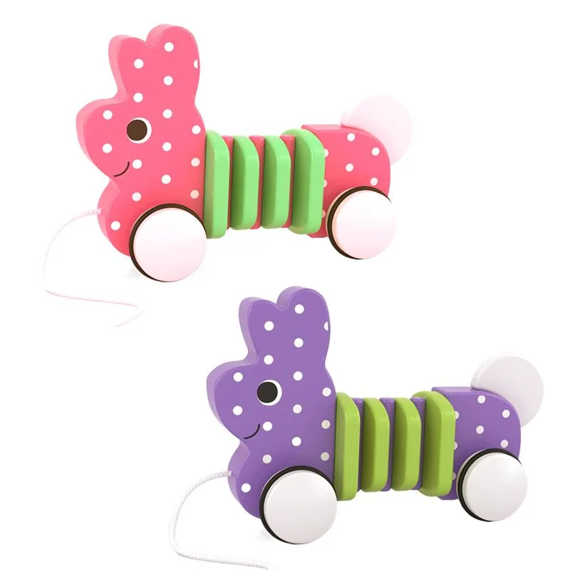 Kids Learning and Exploring Push & Pull Wooden Peppy Dog Toys