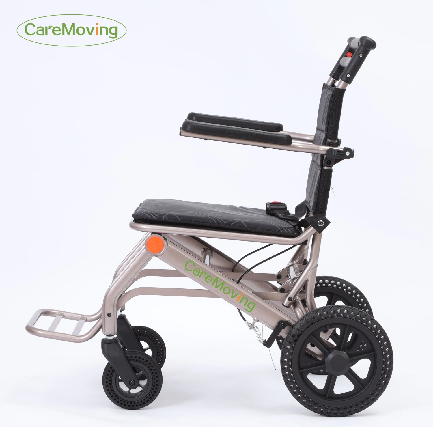 Mechanical Travel Lightweight Portable Transport Chair Carbon Black Light Wheelchairs for Sale