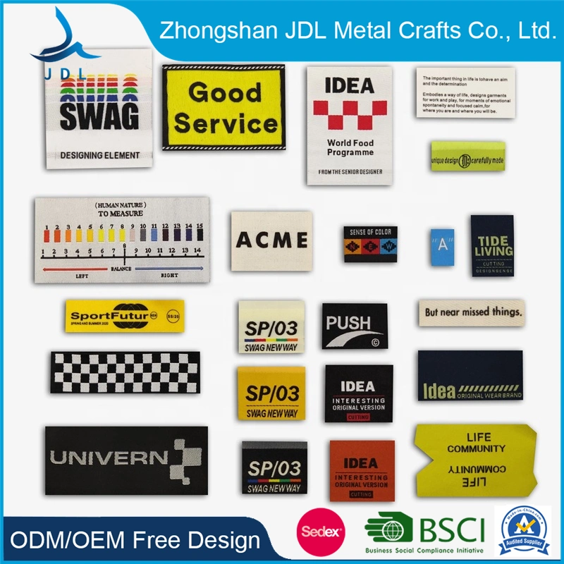Personalized Plastic Fastener Apparel PVC Layer Logo Garment Accessories and Home Textile Clothing Woven Label