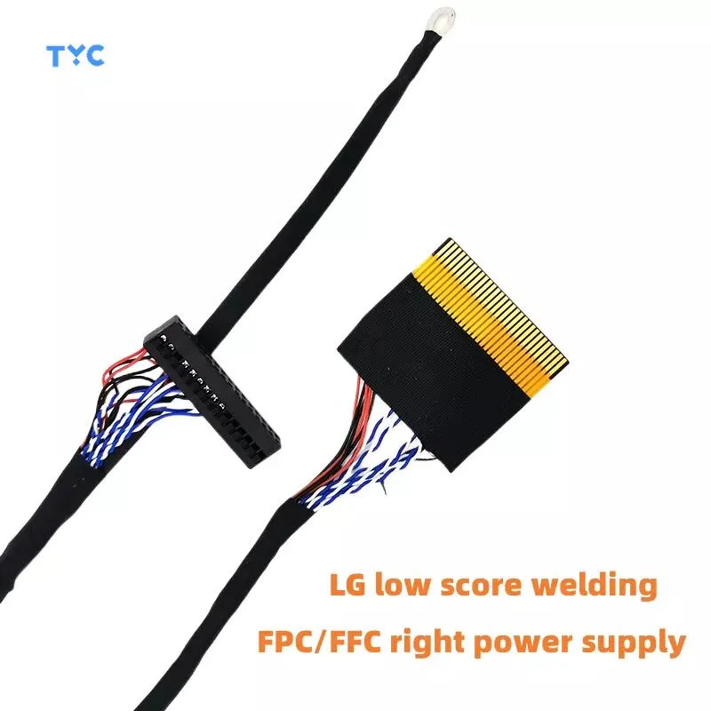 30p solo 8 cables LVDS Directa de Fábrica para LG FFC LVDS/FPC de izquierda de la línea de la pantalla de la unidad de suministro de energía