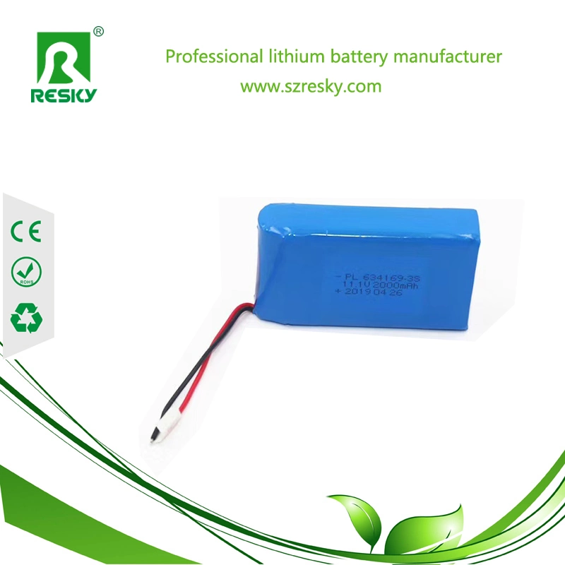 103450 7.4V 2000mAh Lipo Battery Rechargeable for Medical Device