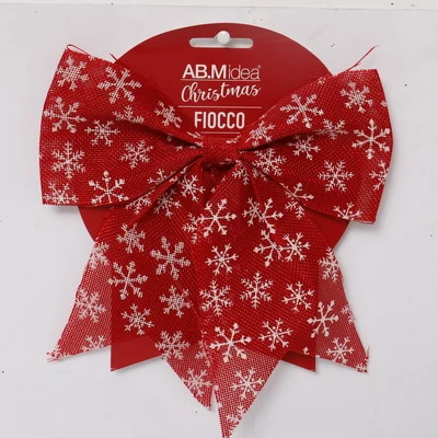 Wholesale/Supplier 12*10.5cm Red Christmas Bows with Printing