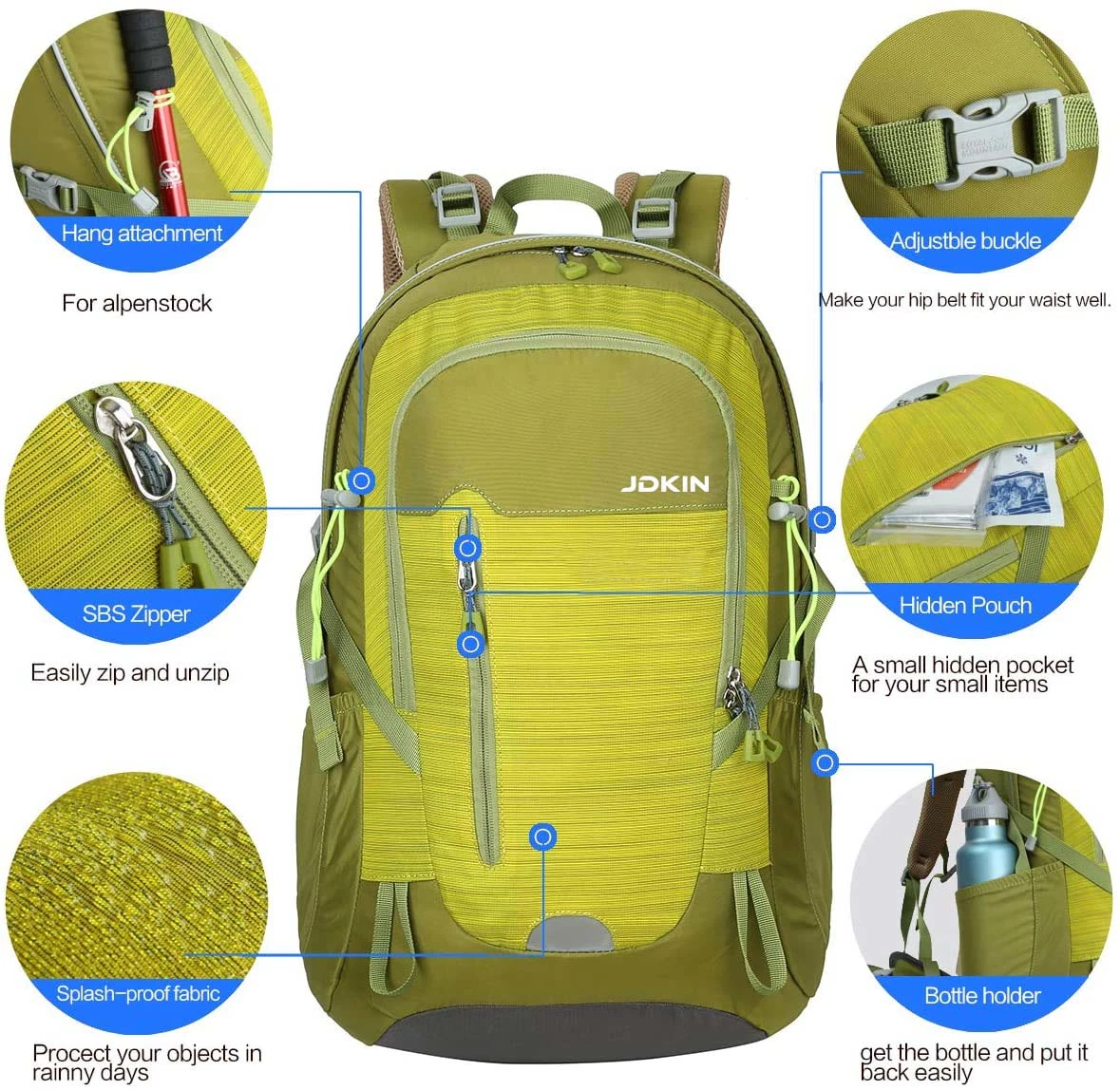 30L Hiking Backpack Daypack Rucksack Trekking Mountaineering Camping