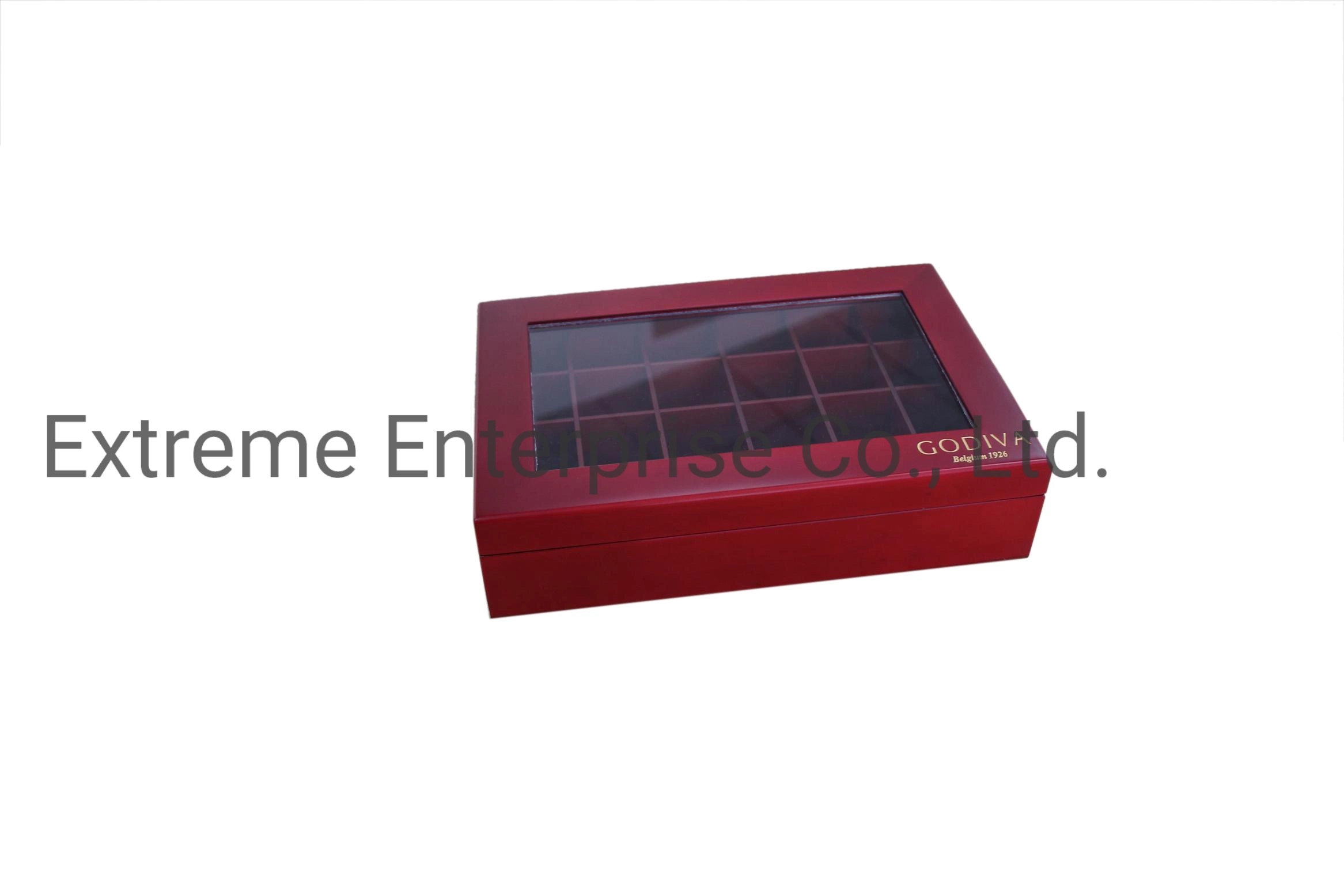 Elegant Cherry Finished Wooden Chocolate Gift Packaging Box