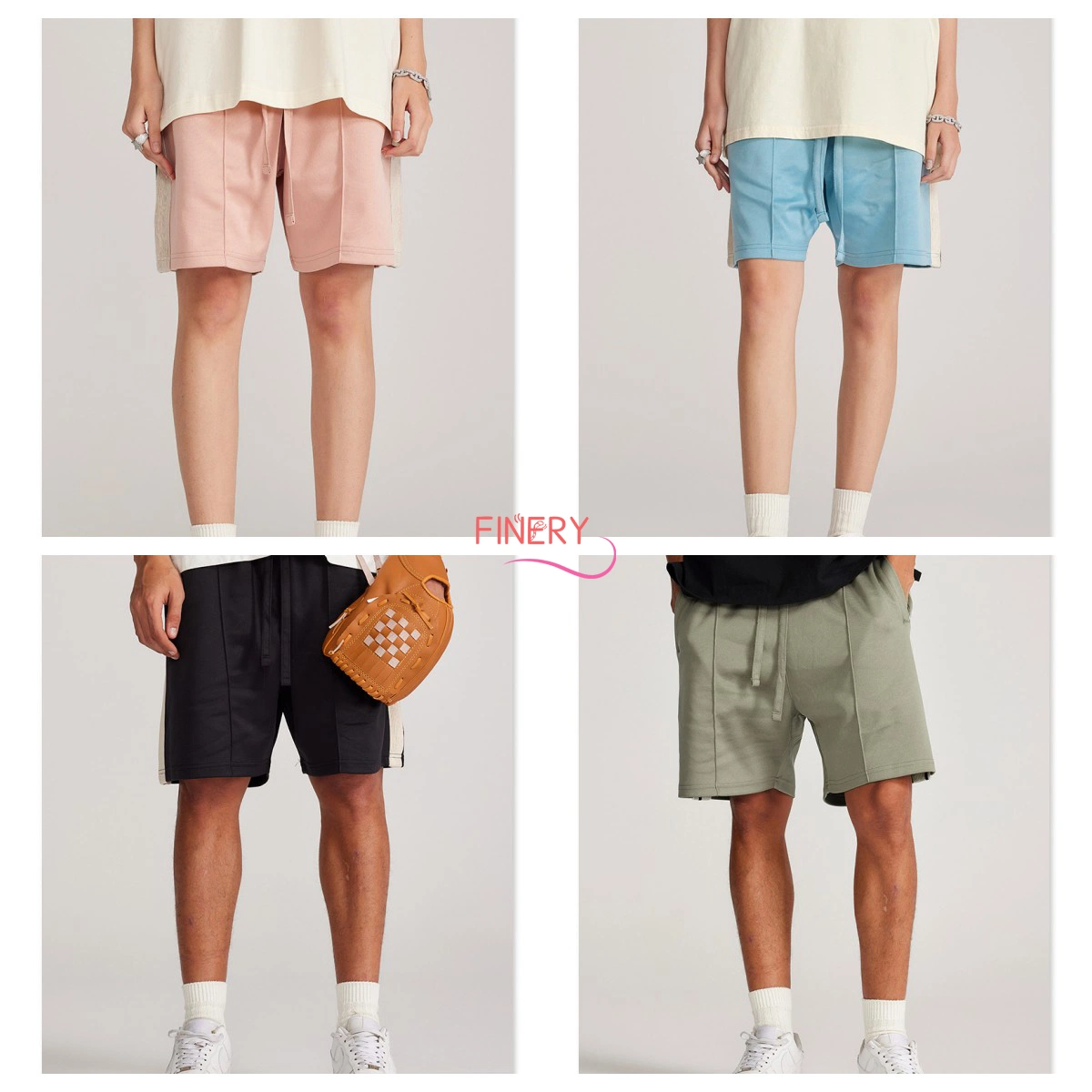 High quality/High cost performance  Cotton Casual Short Man's Basic Style Five-Point Pants