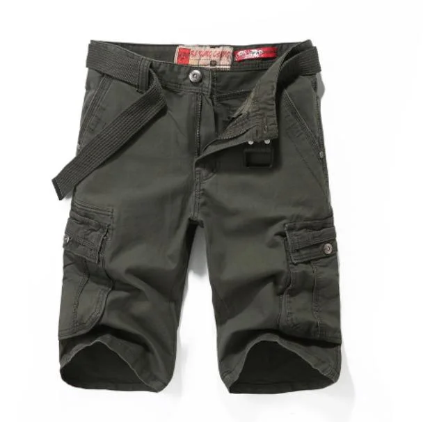 Outdoor Multi Pocket Unisex Camo Work Cargo Pants Short