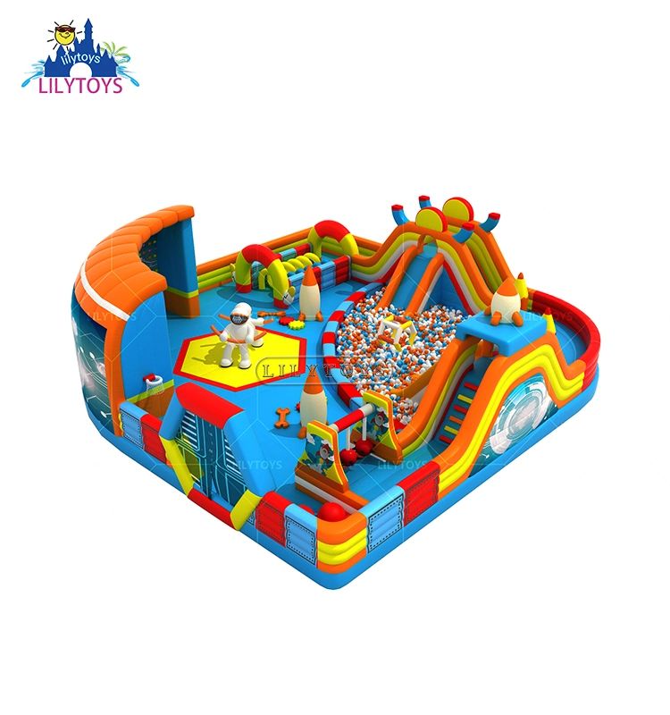 Inflatable Indoor Funcity Inflatable Moving Trampoline Park Inflatable Large Amusement Park for Kids Adult