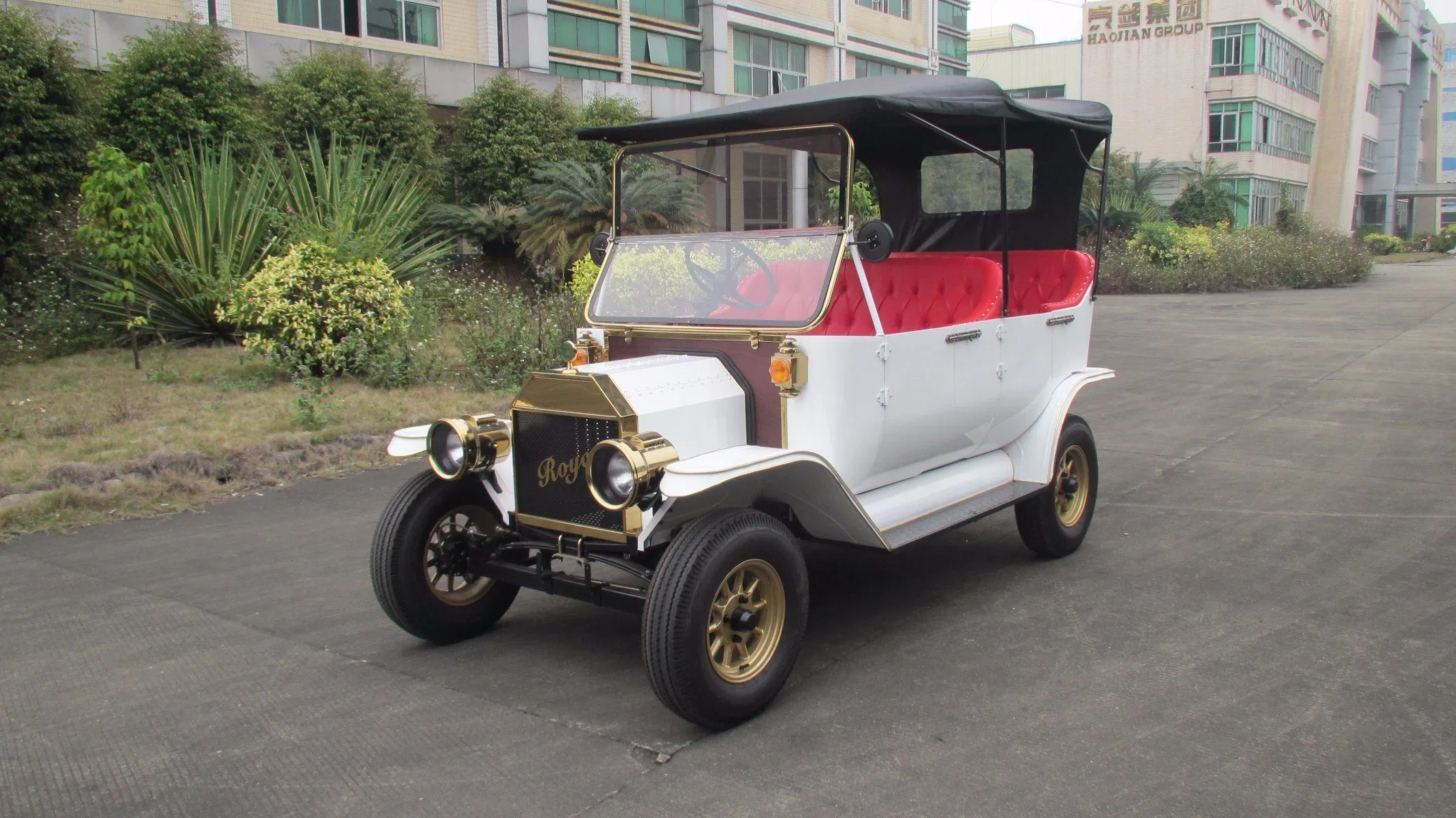 Vintage Electric Vehicles 4 Wheel Battery Powered Car Model T with Doors