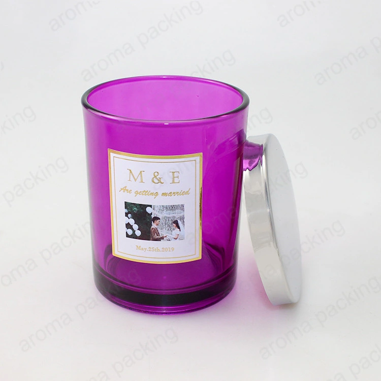 Wholesale/Supplier Colored Candle Jar with Sealed Lid, Empty Glass Candle Holder