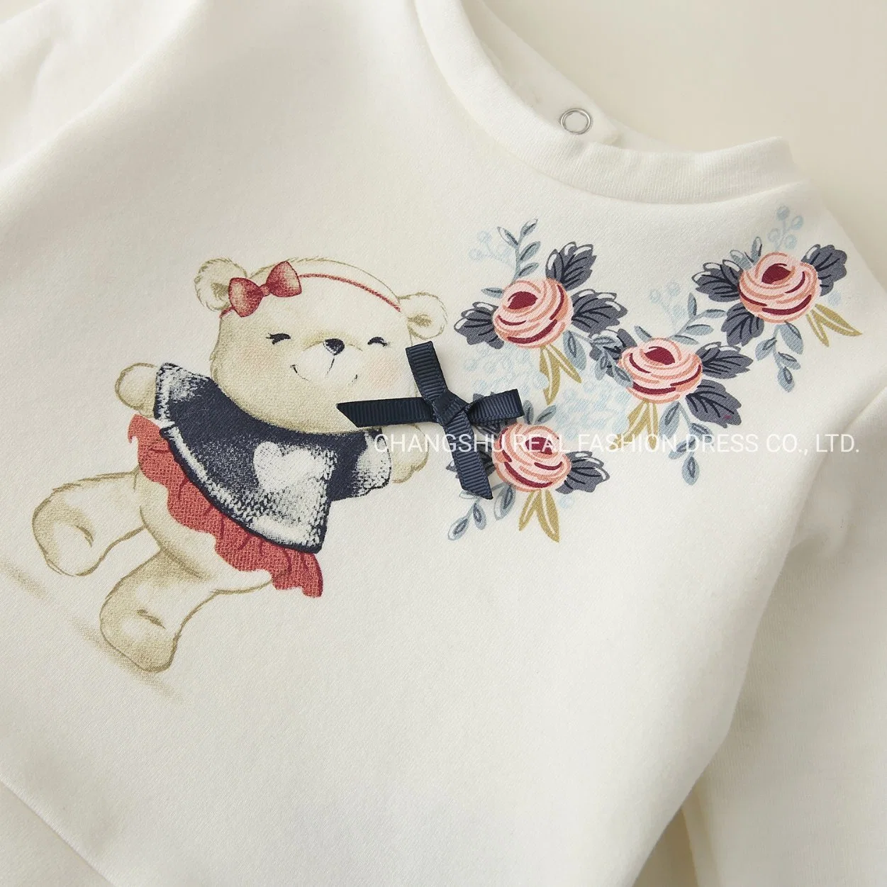 Mädchen Kinder Baby Kinder 2022 Weiß Französisch Terry Top und Cordhose Mit Burgunder-Druck