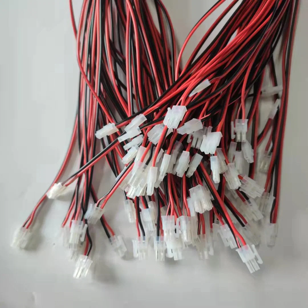 Flexible de PVC de doble cable rojo y negro con terminales