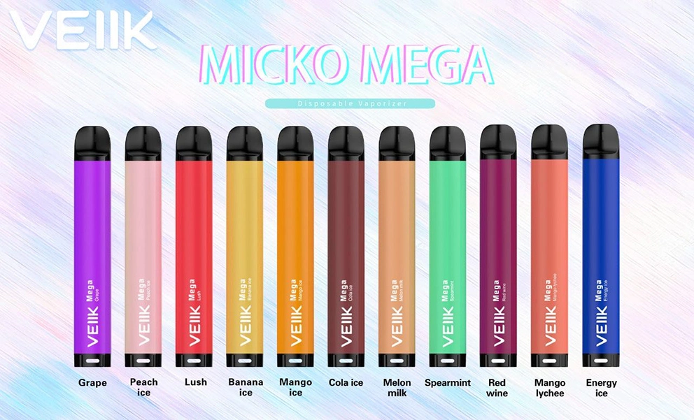 Металлические трубы одноразовые Vape Veiik Micko Mega Quit курения 800 Puffs Ecig