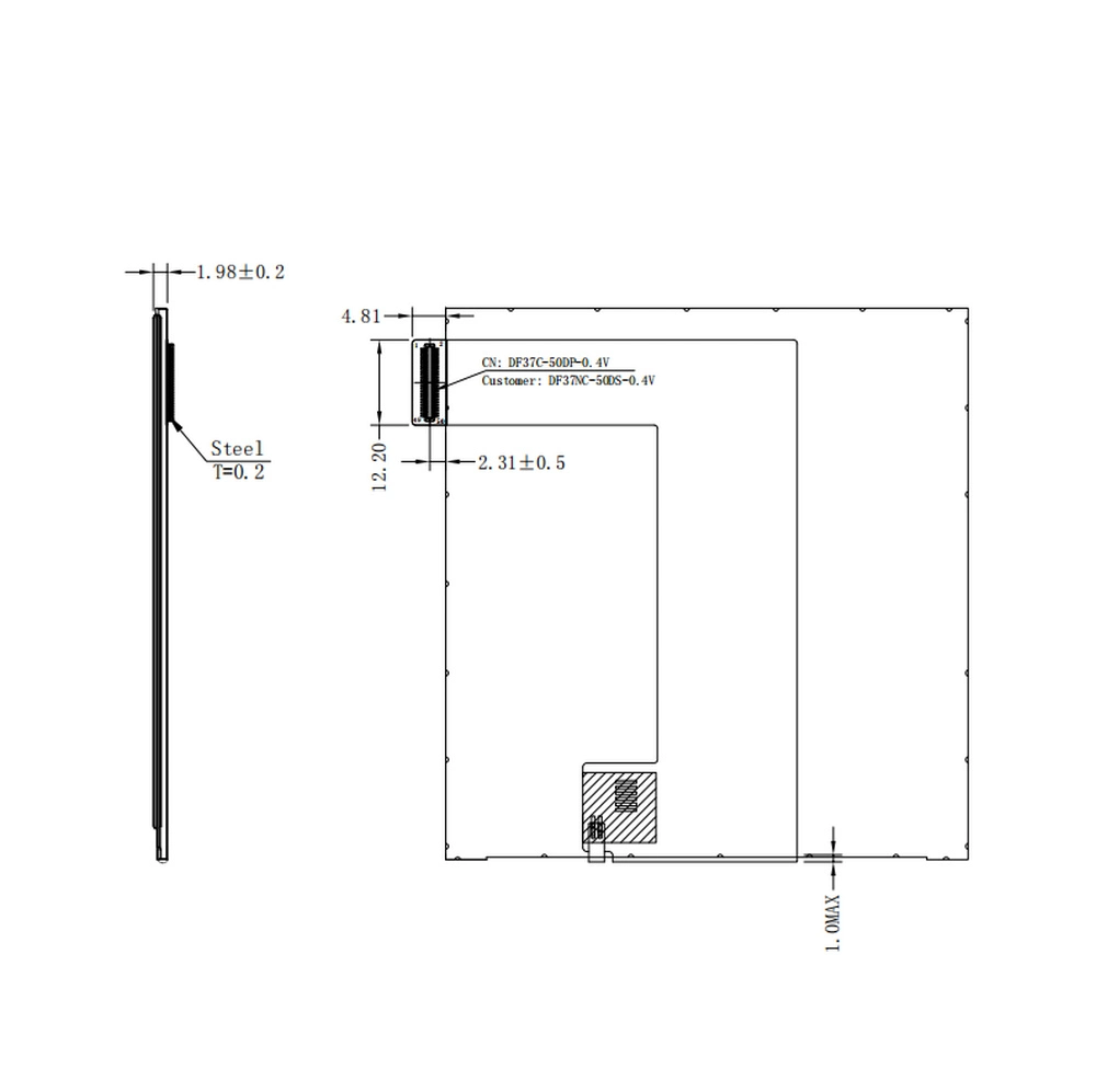 6 o'clock Dirección de visualización Tn LCM 30000 tiempo de vida 3,95inch Pantalla TFT LCD portátil