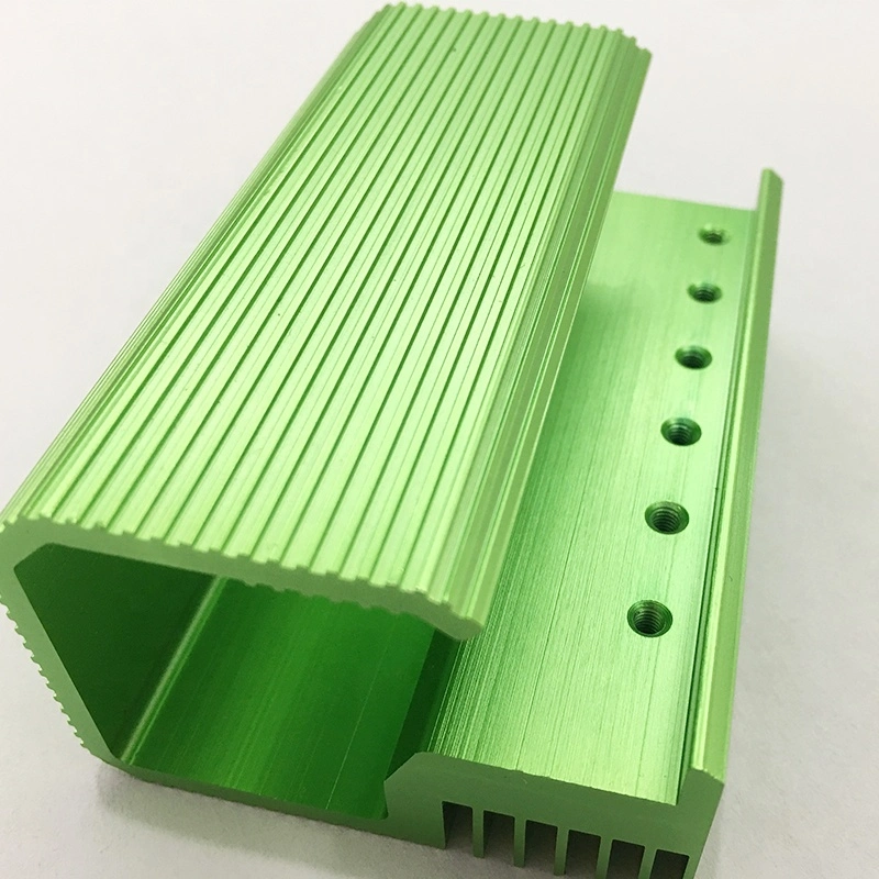Китай теплоотвод алюминия Промышленный профиль штампованного радиаторы детали на электронику в зеленой Anodizing электрические радиаторы