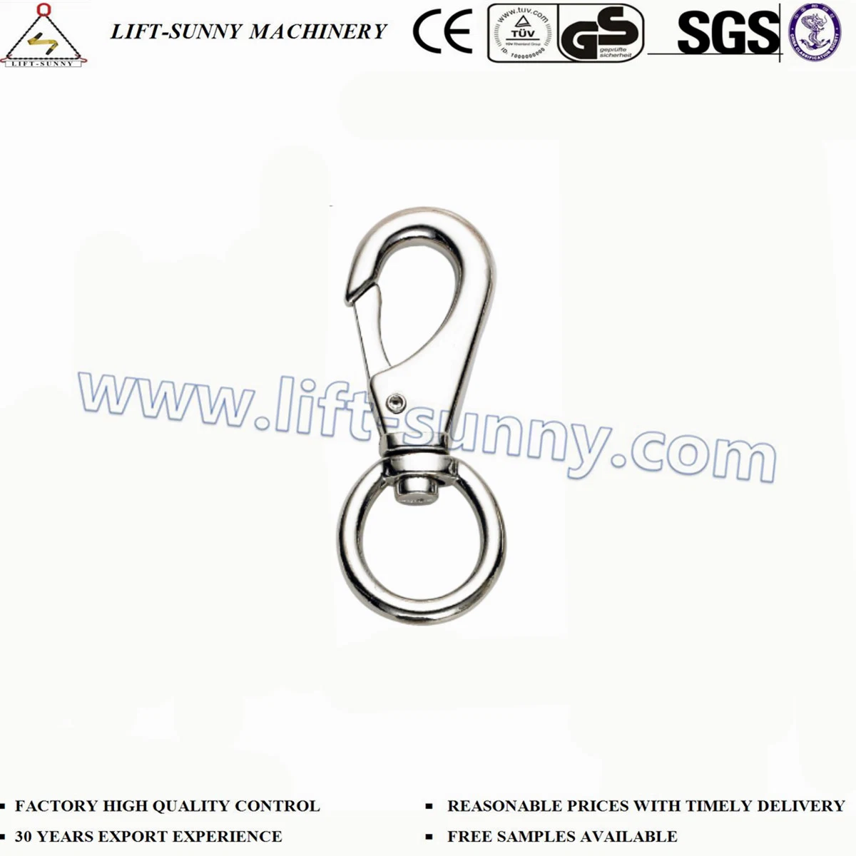 24mm * 77mm Zinc Die Cast Swivel Snap Hook Simple Hook