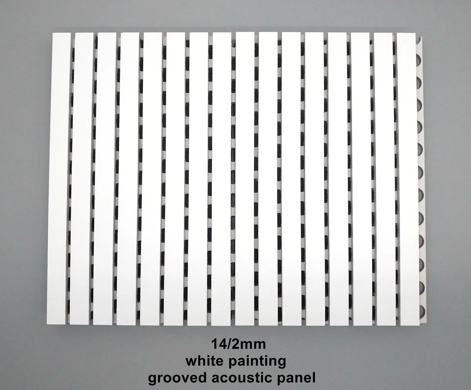 White Painting Grooved Acoustic Panel 14/2mm Timber Board Office Wall Ceiling Building Material