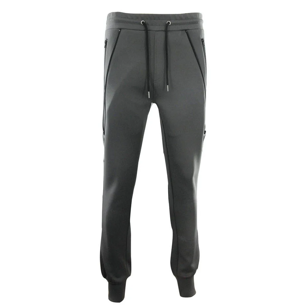Hot Sale Negro Color Track Zip Hombre pantalones de jogger con Logotipo personalizado