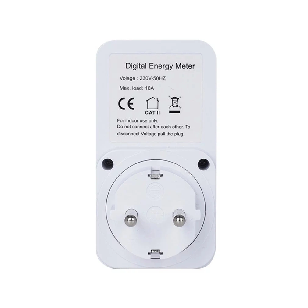 Mini medidor de potencia doméstica uso de enchufe de toma de medición Monitor Us/UK/EU/Au Plug Medidor eléctrico de potencia con pantalla LCD