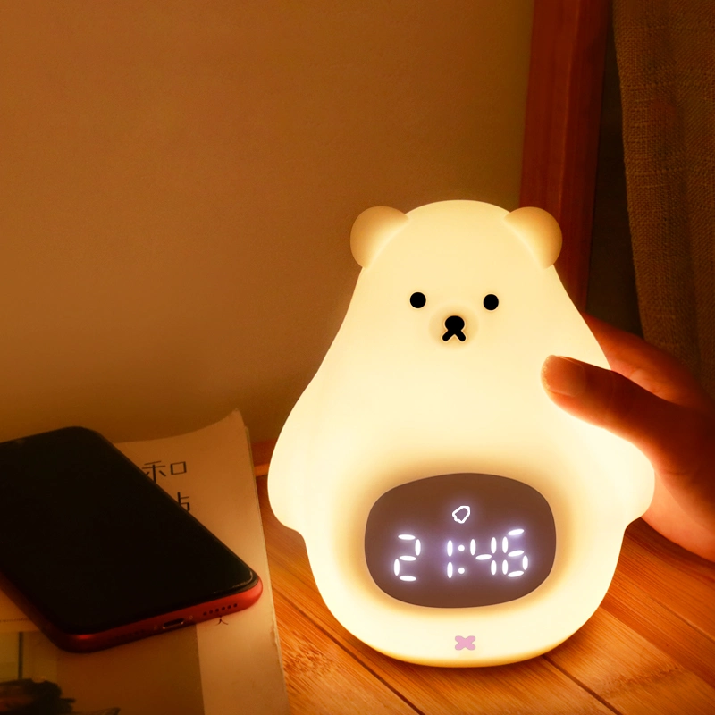 Bear Night Light and Cute Kids Alarm Clock