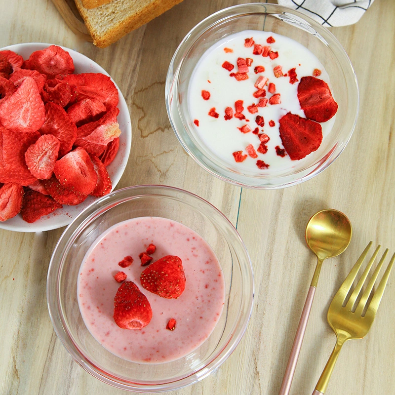 La saine de délicieuses collations au chocolat de fraises lyophilisées FRAISES LYOPHILISÉES entiers/coupe/Dice/poudre pour la salade de fruits