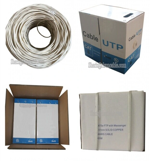 Grueso 1000FT 24 AWG 4PR UTP Cat5e Cable LAN Ethernet.