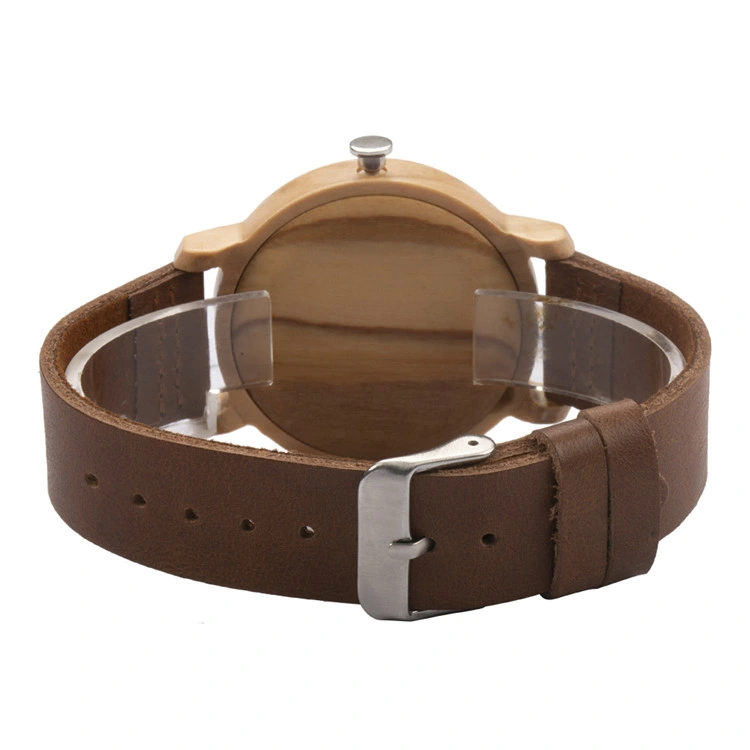 Wholesale/Supplier Personalized Gifts Multifunctional Nature Bamboo Wooden Watch with Leather Strap