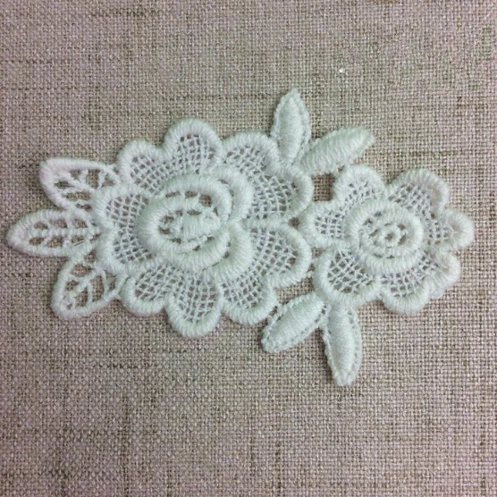 3.5Cm de encaje de algodón blanco capaz de tinte textil textil Cortina Jacquard Lace