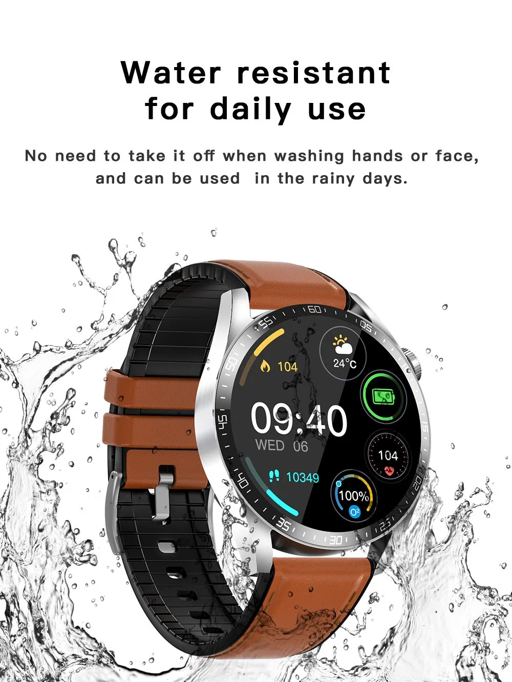 Precio de fábrica 1,32 pulgadas HD pantalla táctil NFC Ai voz Reloj inteligente de música con Bluetooth Calling con monitorización de la presión arterial