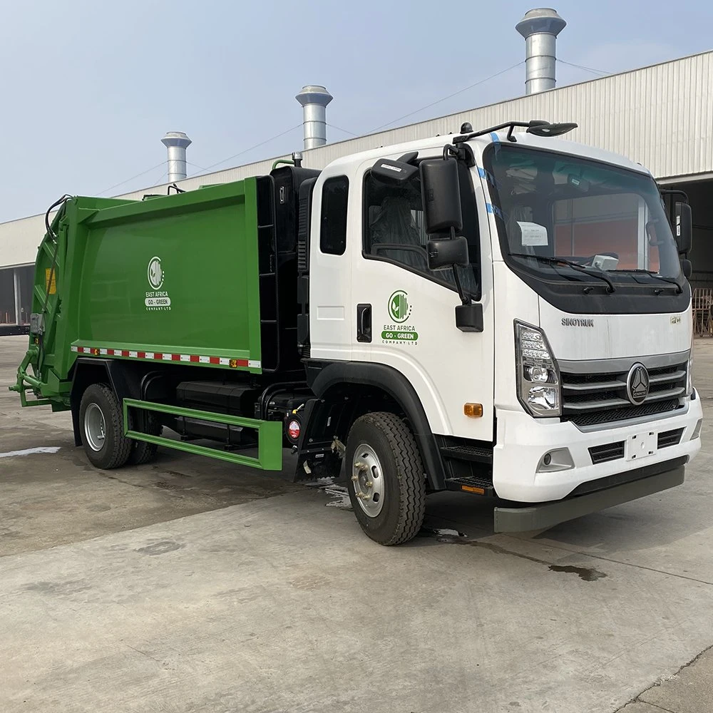 2022 Nova 4X2 8cbm caixotes do lixo do compactador caminhão de lixo de compressão do Veículo