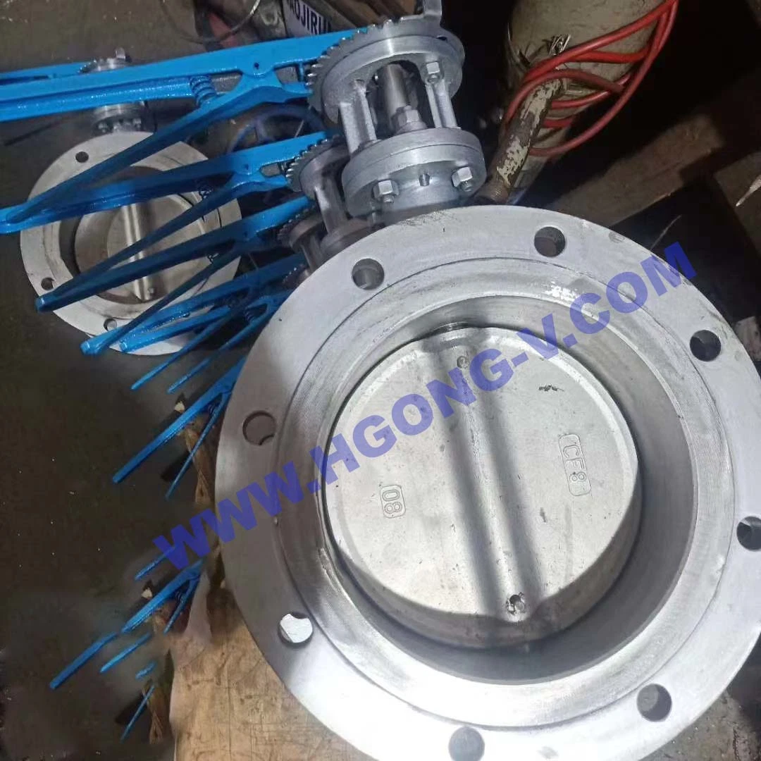 API/DIN/GOST Stainless Steel/Cast Steel 10K 150lb Double Offset 2.5 4 Inch Electric Actuator Metal Seal Flange Butterfly Valve