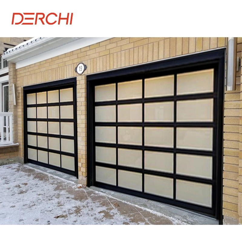 Manufacturer Prices Insulation Electric Automatic Glass Aluminum 16X8 Garage Door