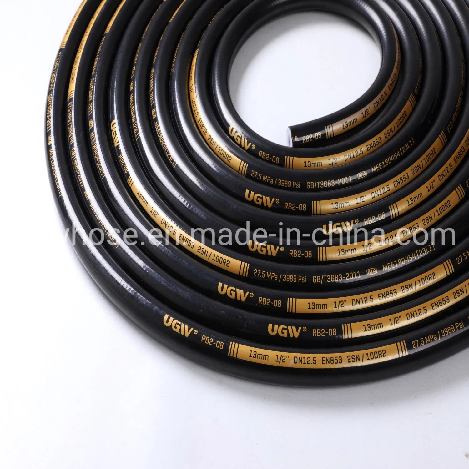 High Pressure Steel Wire Braides Rubber Hose with Smooth Cover Ugw Hose