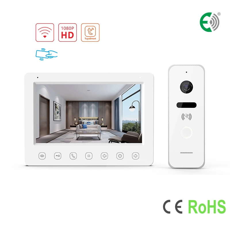 Home Security 7 Inch Smart Doorbell Unlock Villa Video Door Phone