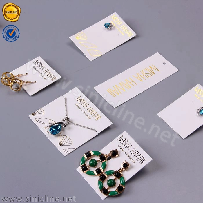 Sinicline Custom Printed Earring Card Necklace Card Paper Display Card