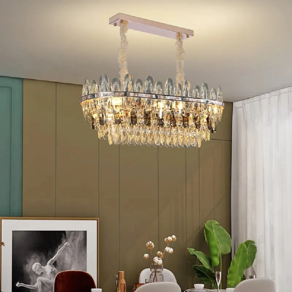 Contemporary Style Indoor Decoration Chandelier Living Room Dining Room LED Crystal Pendant Light