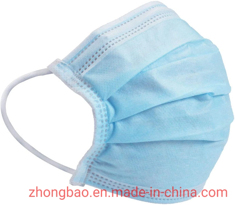 Wholesale Top Quality Customizable Individually Packaged Masks 3 Layers Dustproof Breathable Blue Disposable Face Mask