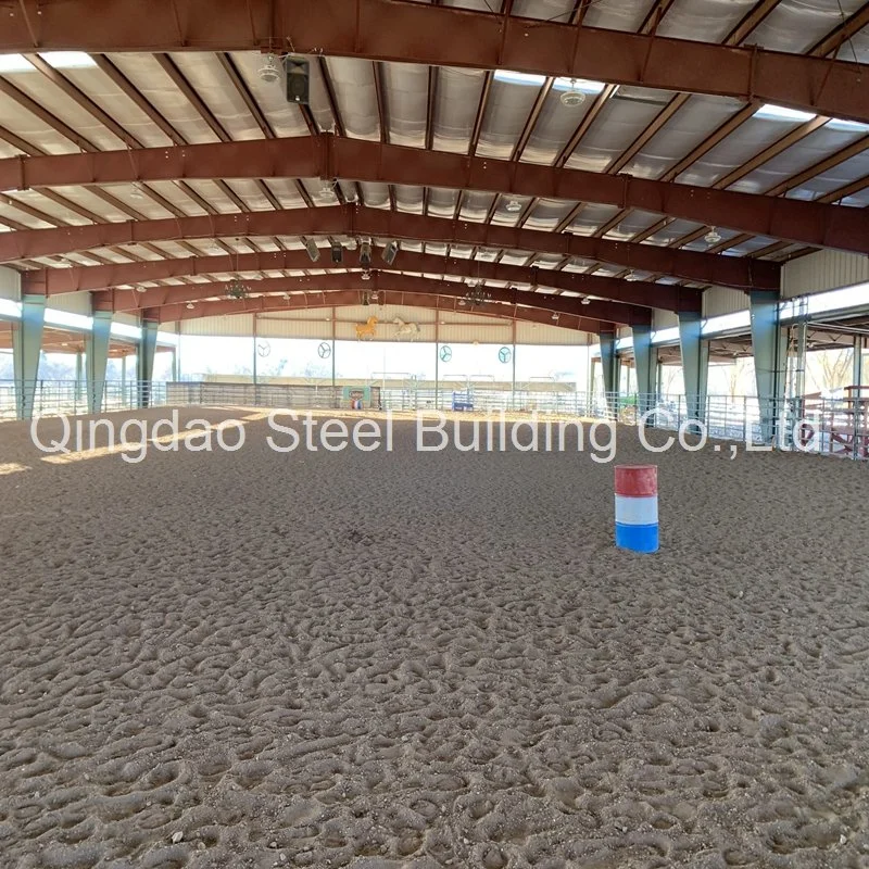 China Galvanized estructura de acero Interior caballo Riding Arena Prehab. Ecuestre Edificio