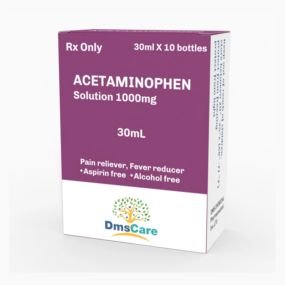 O paracetamol / acetaminofeno 1000mg/30ml de solução clássica farmacêuticos químicos do redutor