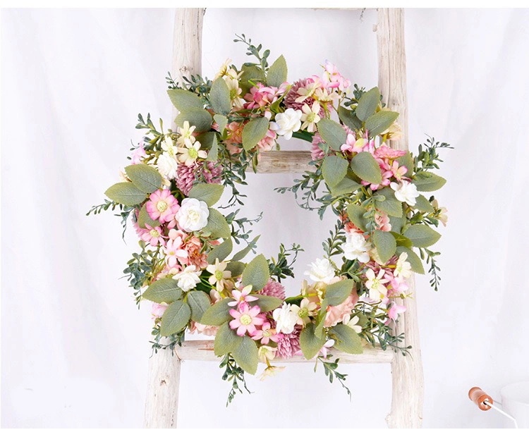 Las ventas de Amazon, coronas de Navidad caliente Artificial guirnalda de flores para puerta delantera de la pared exterior interior Boda