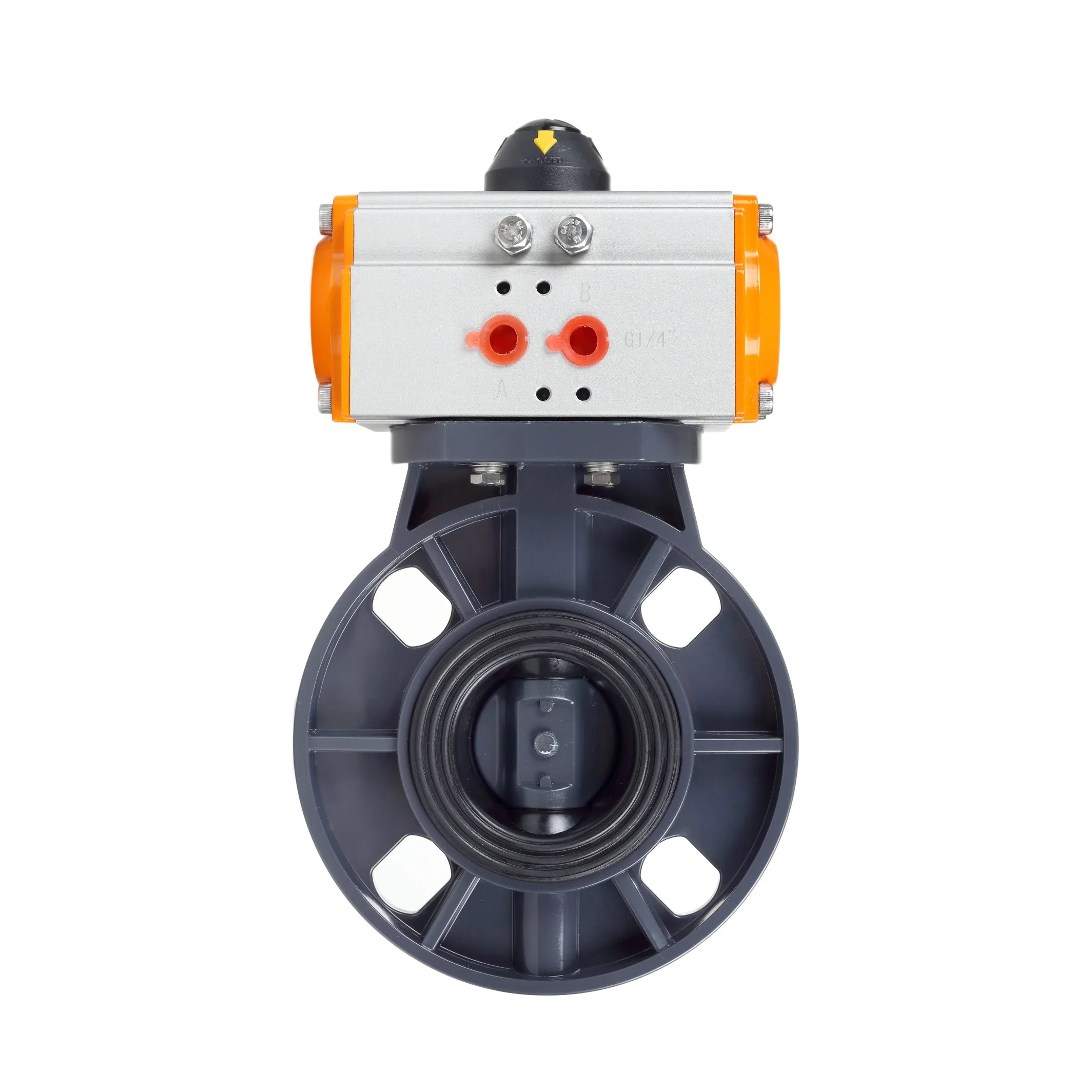 on/off UPVC Pn10 Pneumatic Butterfly Valve Dn300 (12")