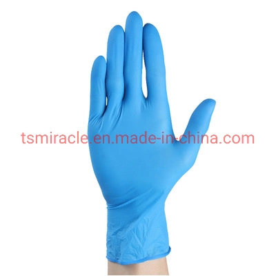 Manufacturer of Biue/White Disposable Powder Free Safety Gloves Laboratory High quality/High cost performance  Nitrile Gloves