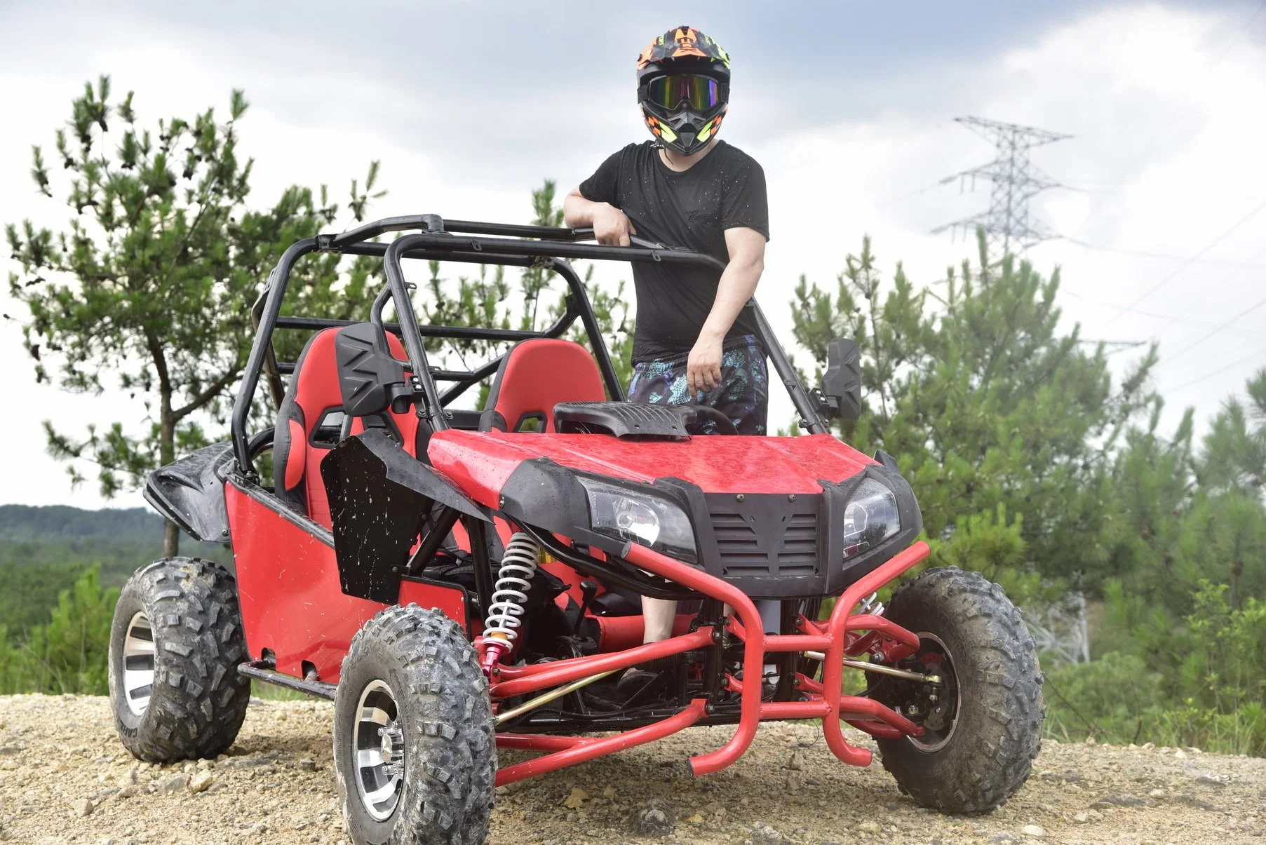 Взрослые Racing бензин два сиденья 200cc ATV дюны багги Quad Перейти Дельтапланеризм