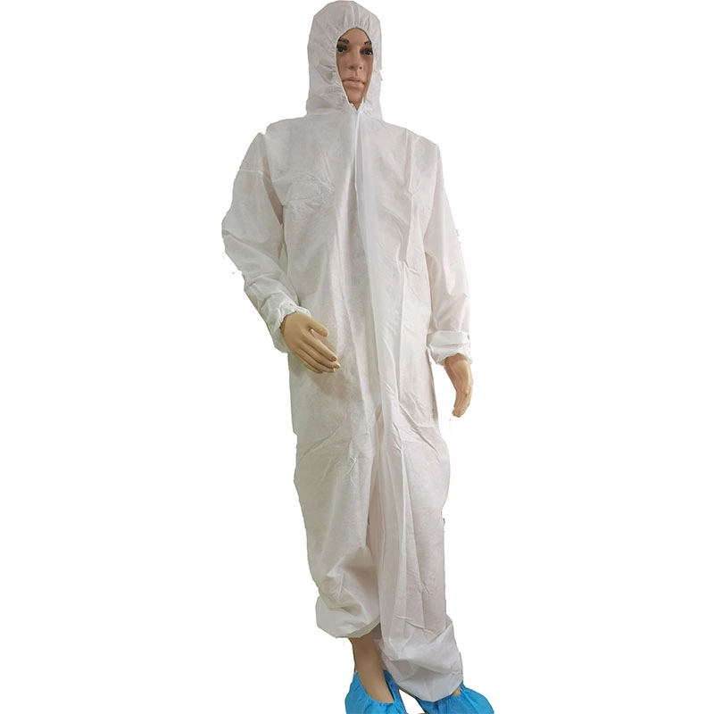 Disposable PP Nonwoven SMS Microporous Safety Protective Coverall