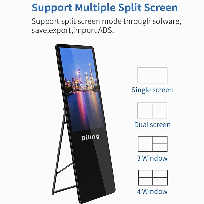 Напольные внутри ЖК-приложений для Android видео плеер переносной стенд Digital Signage ЖК-экран снимки киоск удаленного дисплея рекламы
