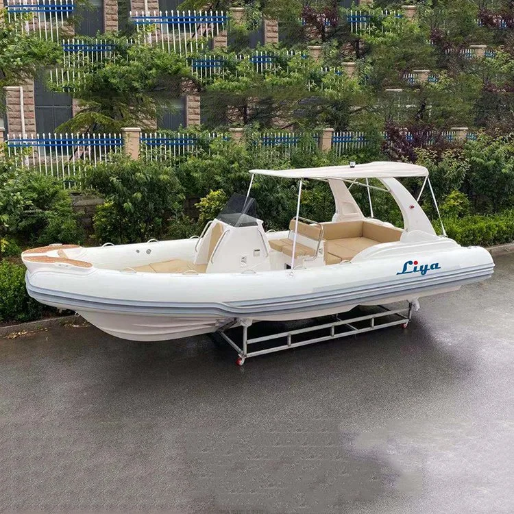 Liya costilla barco de pesca con goma inflable 7.5m de motor para la venta